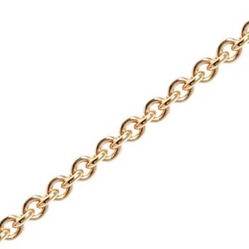 14 kt Round Anchor Gold Necklace from BNH, 1,2 mm wide (thread 0,3 mm) and 45 cm